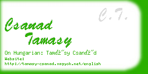 csanad tamasy business card